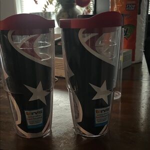 Tervis Tumblers with Red Lids and Star Design